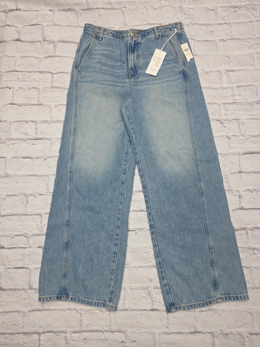 Pilcro The Adi Knit Jeans Women's Sz 31 Tall (34x32) Blue Wide-Leg Anthropologie